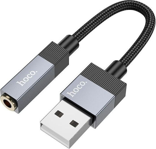Hoco Μετατροπέας USB-A male σε USB-A / 3.5mm male 1τμχ 306344
