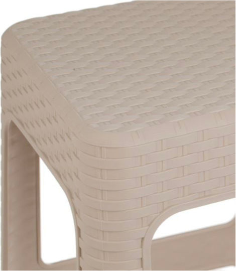 Πλαστικό Σκαμνάκι Μπεζ Ματ 36.5x36.5x46cm Πλαστικό Σκαμνάκι Μπεζ Ματ 36.5x36.5x46cm