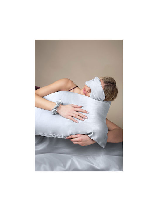 Silk Pillowcase Envelope 50x70 Feel & Touch Beauty Sleep Silver 50x70