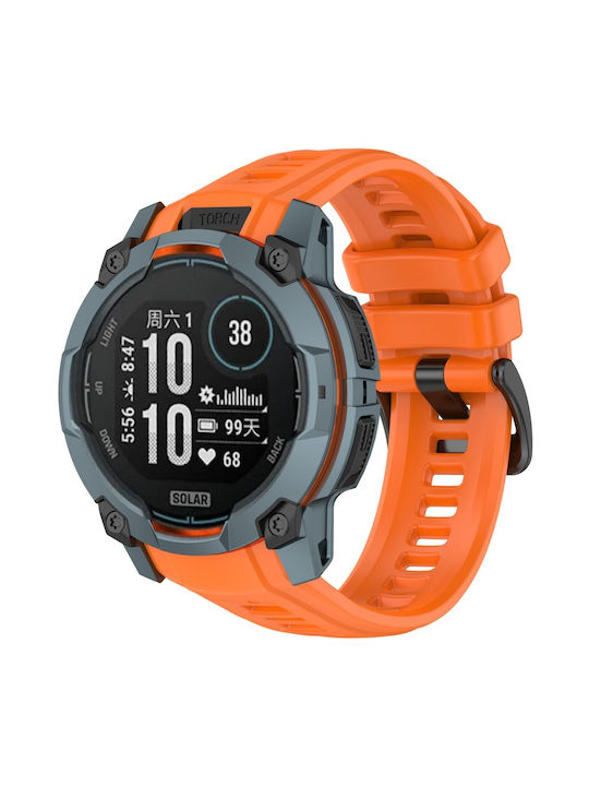 Garmin Instinct 3 45mm Silikon Tragbare Bänder Orange