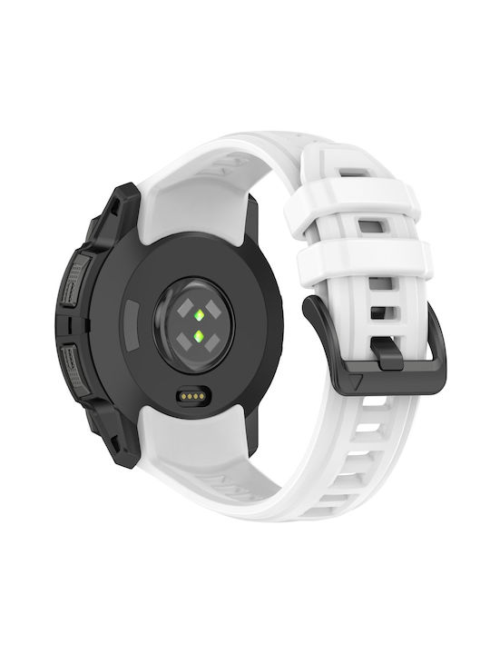 Curea din Silicon Garmin Instinct 3 45mm Alb