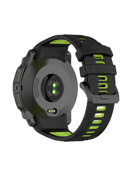 Silicone Strap Garmin Instinct 3 Solar Instinct 3 Amoled 50mm – Two-Tone Black-Green