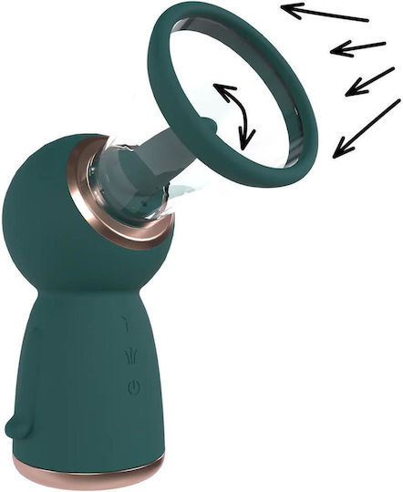Exquisite Rechargeable Vulva Breast Pump Forest Green