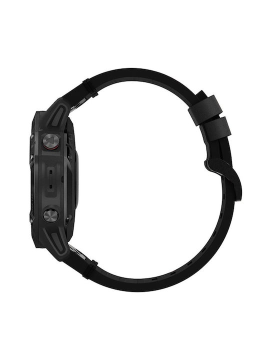 Leder Quickfit Garmin 22mm Schwarzes Tragbare Band