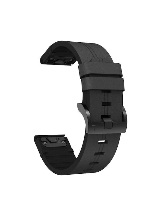 Leder Quickfit Garmin 22mm Schwarzes Tragbare Band