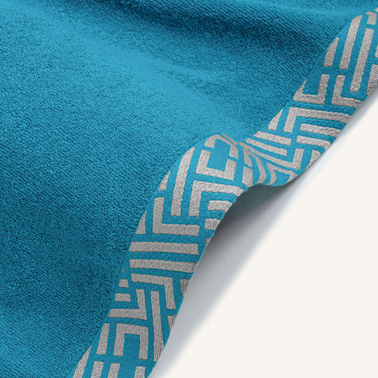 Feel & Touch Beach Towel Cotton Light Blue 180x90cm.