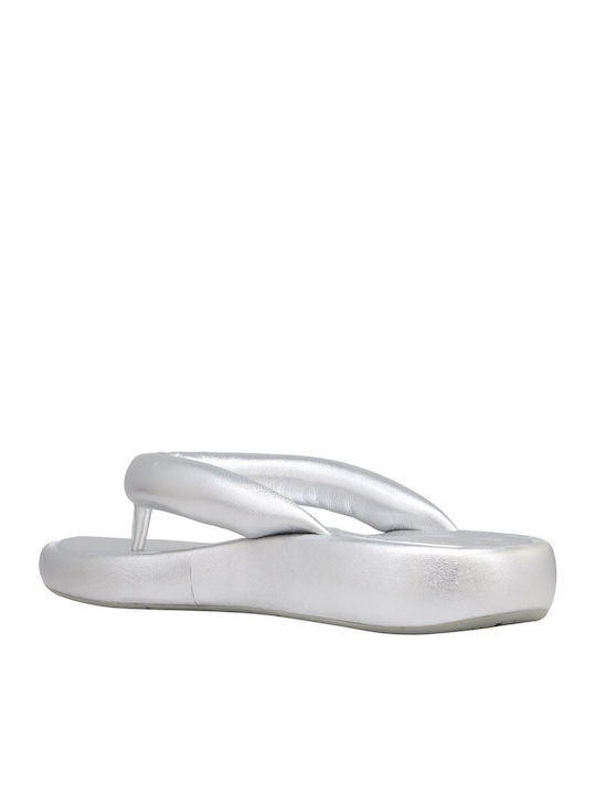 Iqushion Women's Flip Flops Silver