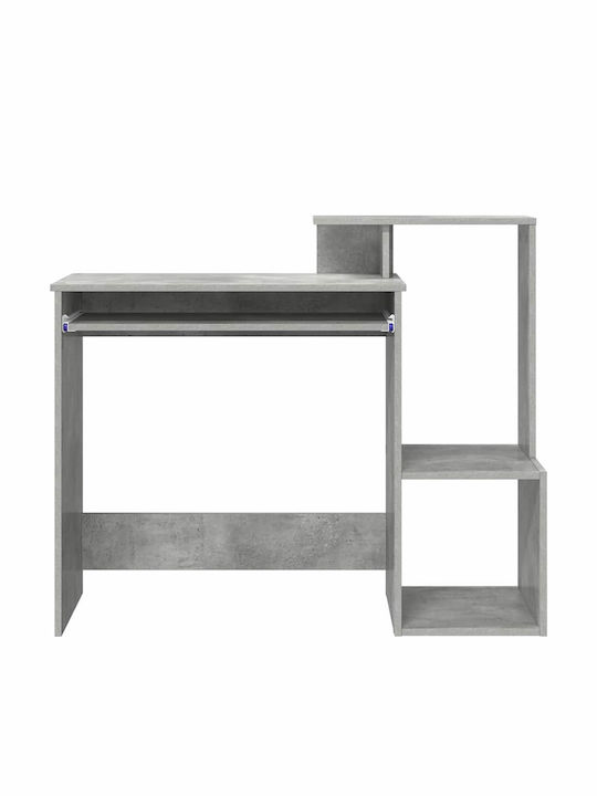 vidaXL Computer Büro Beton Holz Grau Beton 106x40x88.5cm