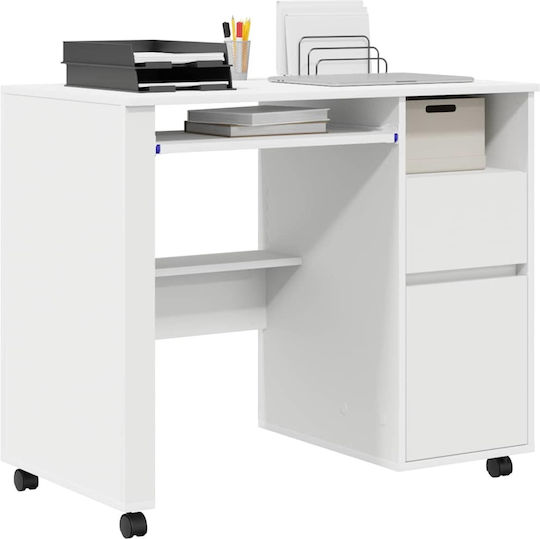 Computer Office Wooden White 91x50x77cm