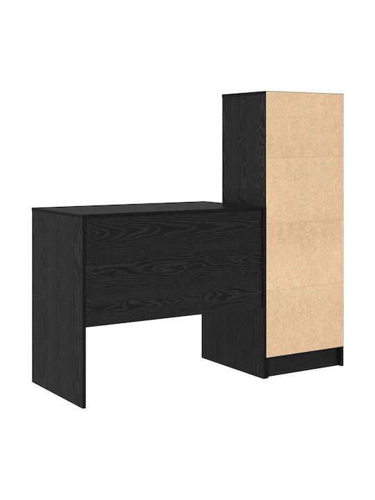 Desk Wooden Black Oak 90x50x76cm