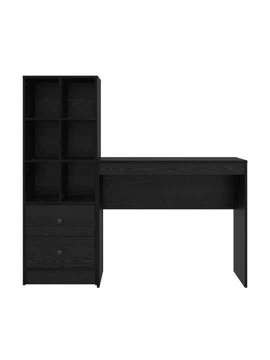 Desk Wooden Black Oak 90x40x76cm