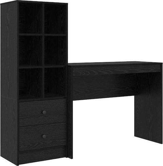 Desk Wooden Black Oak 100x40x76cm