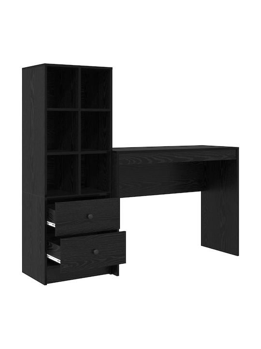 Desk Wooden Black Oak 100x40x76cm