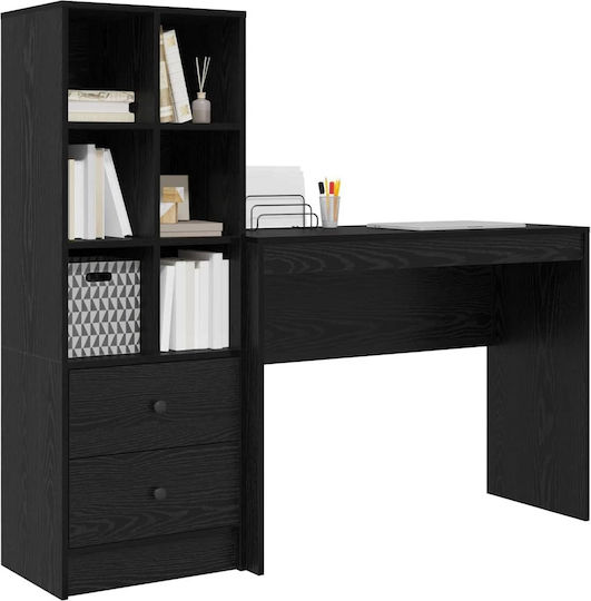 Desk Wooden Black Oak 100x40x76cm