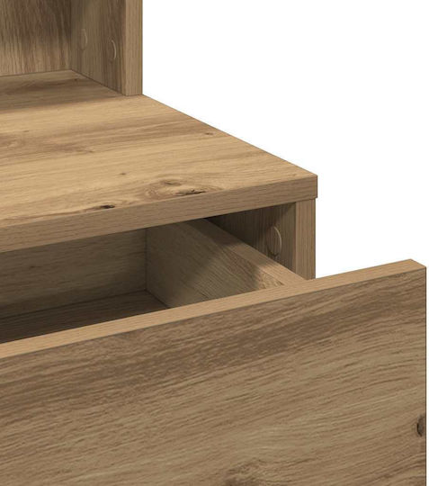 Masă de machiaj din Lemn Masiv Walnut cu Oglindă 80x41x144.5cm