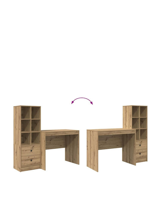 Γραφείο Ξύλινο Artisan Oak 90x50x76εκ.