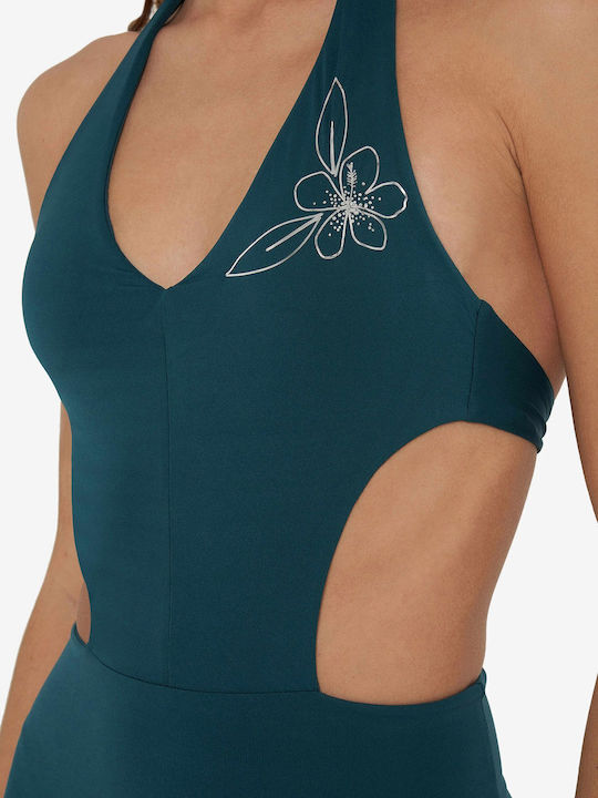 Athletic One-Piece Swimsuit Green