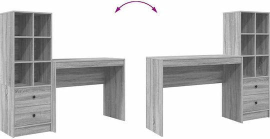 Desk Storage Space Drawer 2 Pieces Grey Sonoma 3337334
