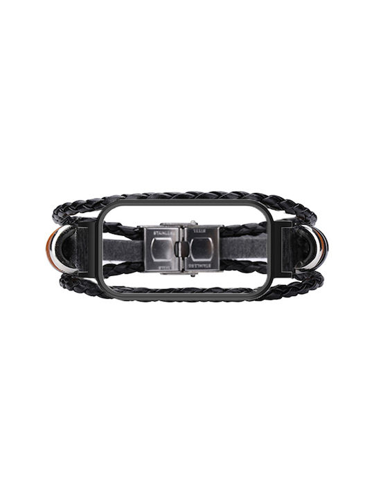 Δερμάτινη Λουράκι Xiaomi Smart Band 9 Active Xiaomi Redmi Band 3 Μαύρο