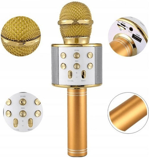 Μικρόφωνο Karaoke Ασύρματο ZY-911 Χρυσό