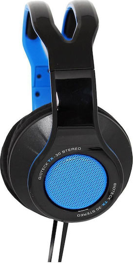Gioteck TX-30 Über Ohr Gaming-Headset mit Verbindung 3,5mm Blau