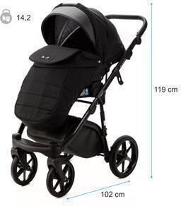 Adamex Nola Natura Adjustable 2 in 1 Baby Stroller Suitable for Newborn Cappuccino 14.2kg