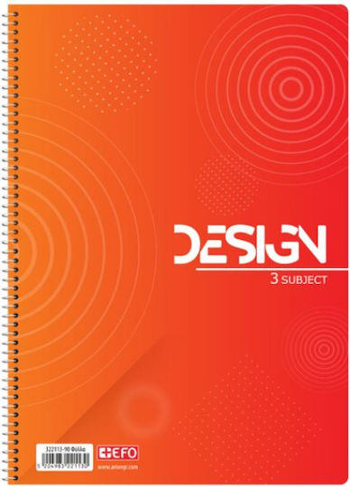 +Efo Spiral Notebook Ruled A4 150 Sheets 5 Subjects 1pcs (Μiscellaneous Designs)