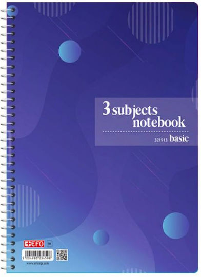 +Efo Spiral Notebook Ruled A4 60 Sheets 2 Subjects 1pcs (Μiscellaneous Designs)