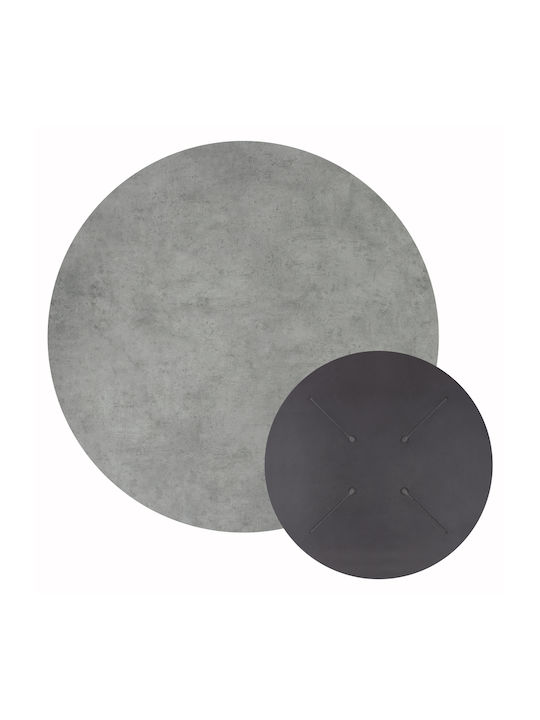 HomeMarkt Round Table Surface made of Particleboard Cement 70x70x1.2cm HM5842.32 1pcs