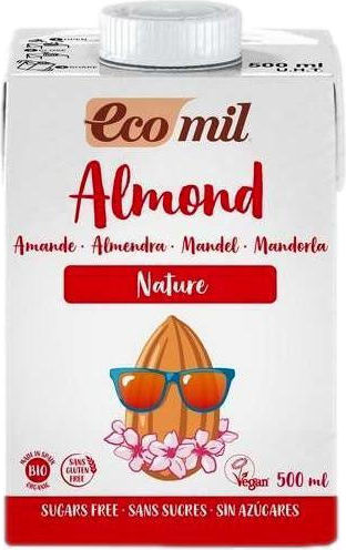 Ecomil Βιολογικό Ρόφημα Αμυγδάλου Χωρίς Προσθήκη Ζάχαρης 500ml