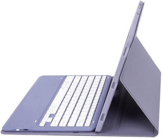 Bluetooth Keyboard Case Samsung Galaxy Tab S10 Fe+ X620 X626b in English US Purple