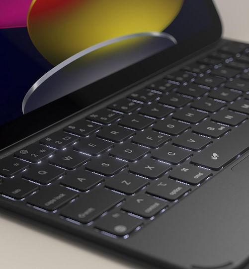 Keyboard Case Voor IPad 11/10 Génératie Met QWERTZ Toetsenbord En 7 Kleuren Verlichting Keyboard Case Voor IPad 11/10 Génératie Met QWERTZ Toetsenbord En 7 Kleuren Verlichting