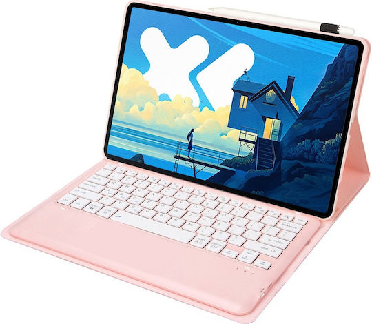 Θήκη Πληκτρολόγιο Bluetooth Lenovo Idea Tab Pro Tab P12 Στα Αγγλικά Us – Ροζ