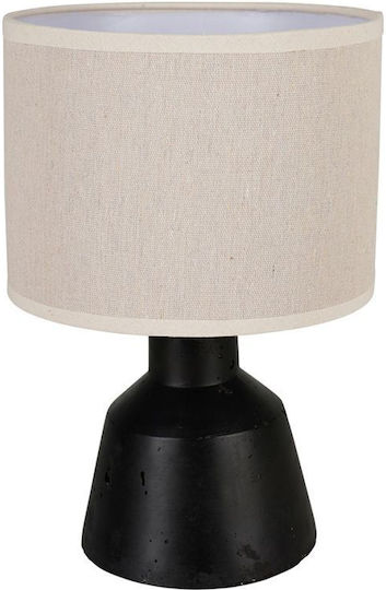 Ostaria Concrete Table Lamp for Socket E27 with Black Shade and Base