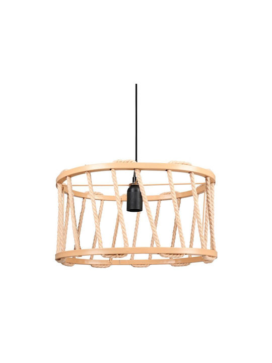 Ostaria Pendant Light Black with Rope for Socket E27