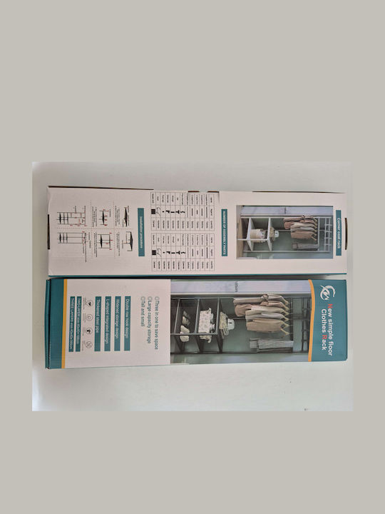 Verk Group Κρεμάστρα Δαπέδου από Μέταλλο Μαύρη 42cm