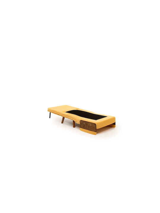 Cosmo Single Πολυθρόνα Κρεβάτι Mustard 70x42x65cm