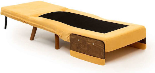 Cosmo Single Πολυθρόνα Κρεβάτι Mustard 70x42x65cm