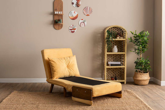 Cosmo Single Πολυθρόνα Κρεβάτι Mustard 70x42x65cm