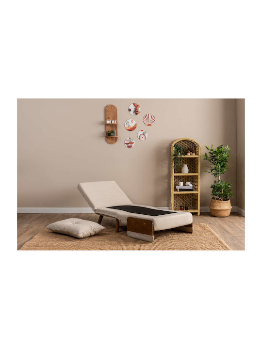 Cosmo Single Armchair Bed Cream 70x42x65cm