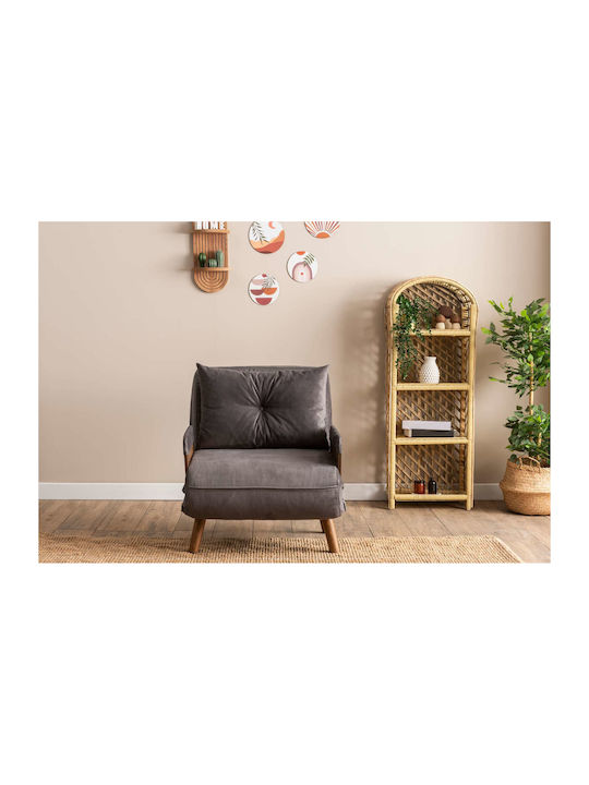 Cosmo Single Πολυθρόνα Κρεβάτι Grey 70x42x65cm