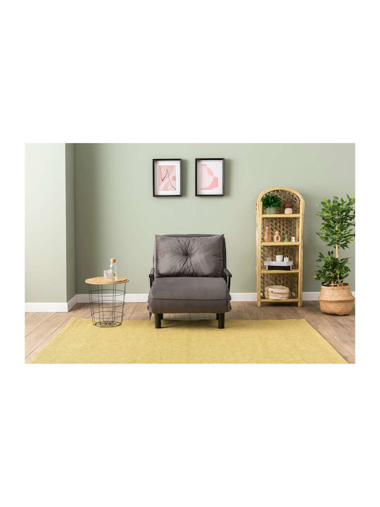 Sento Single Πολυθρόνα Κρεβάτι Grey 50x40x60cm