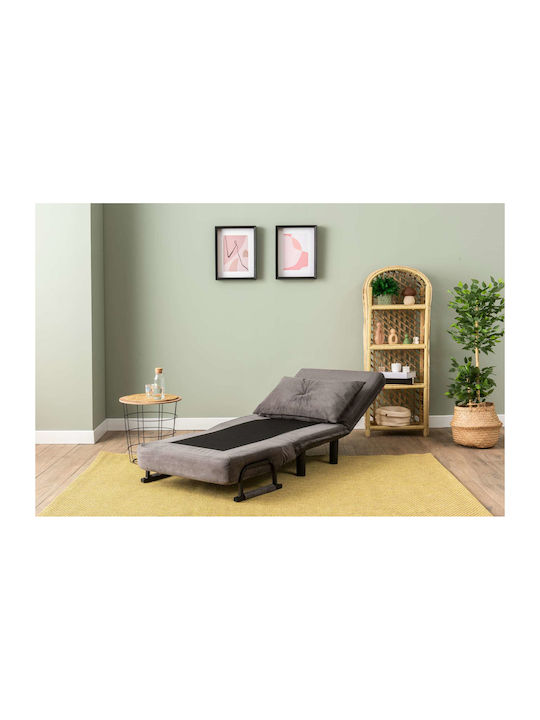 Sento Single Πολυθρόνα Κρεβάτι Grey 50x40x60cm