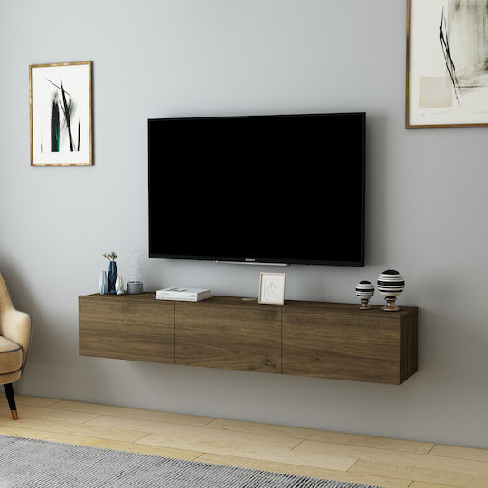 Wall-Mounted Walnut TV Stand 160x29.6x31.4 cm Wall-Mounted Walnut TV Stand 160x29.6x31.4 cm