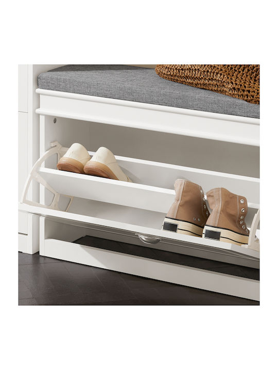 Mobilier de Intrare cu Bancă Alb 75x24x51cm