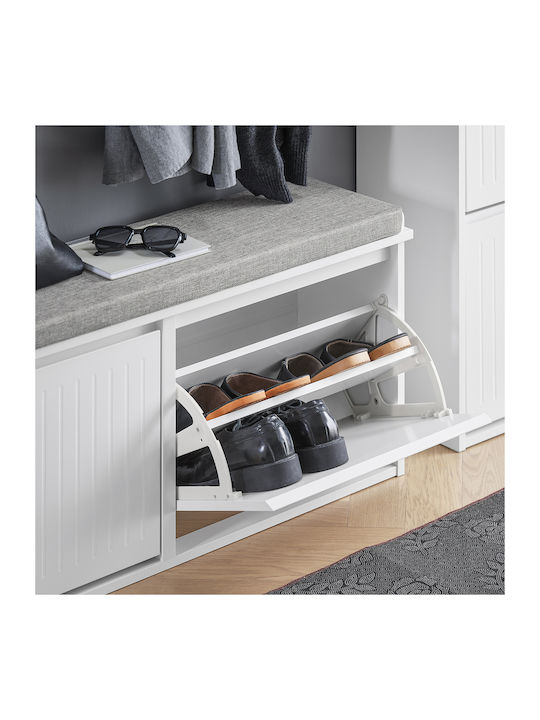 Entry Furniture with Bench White 100x26x46cm