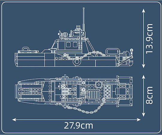 Mould King Τουβλάκια Police Boat για 8+ Ετών 413τμχ