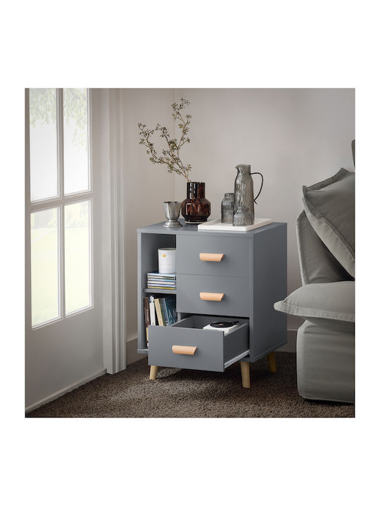 Nachttisch Holz Gray 48x40x60cm