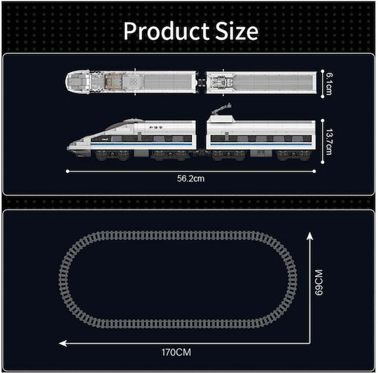 Mould King Τουβλάκια High Speed Train για 8+ Ετών 1211τμχ