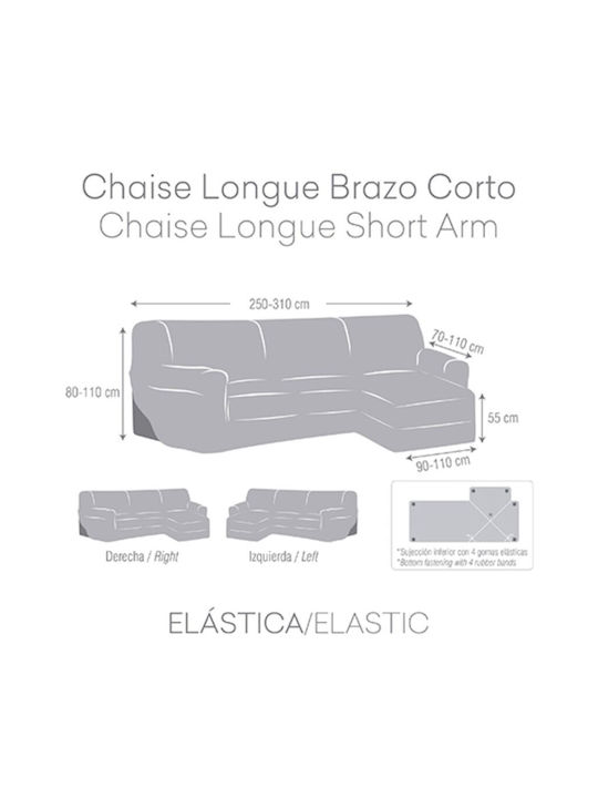 Eysa Elastische Abdeckung für Ecksofa C/8 Burgundy 250εκ. 1Stück FC031498D